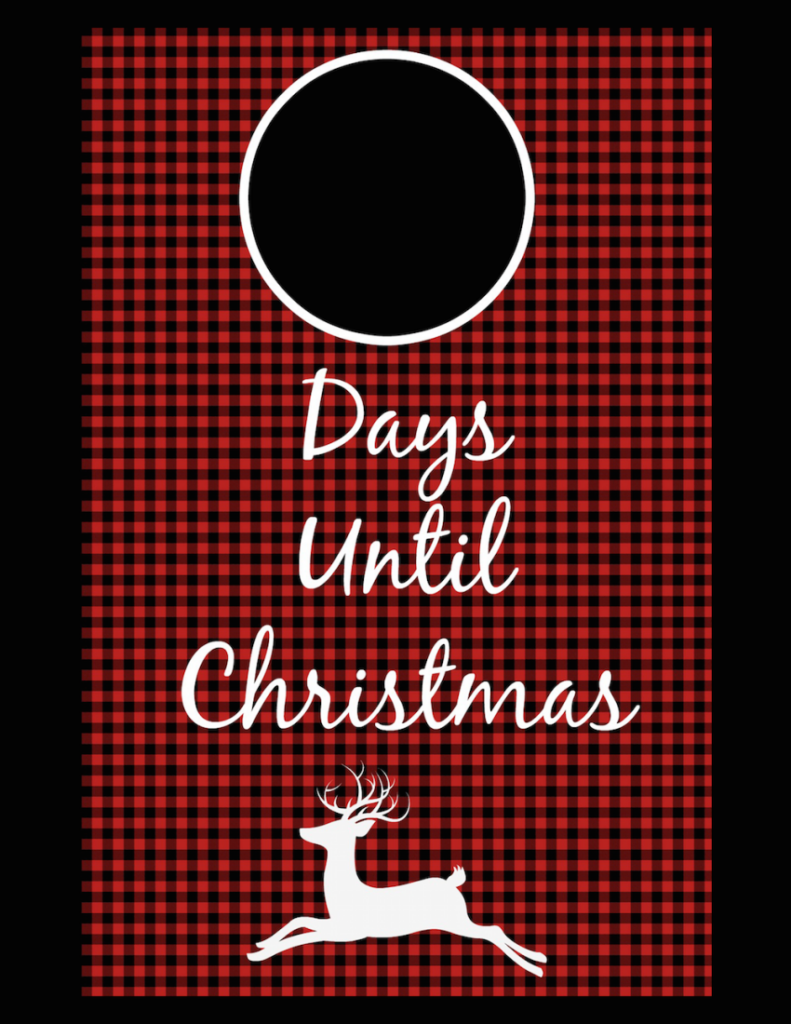 Plaid Printable Days Until Christmas A Cup Full Of Sass