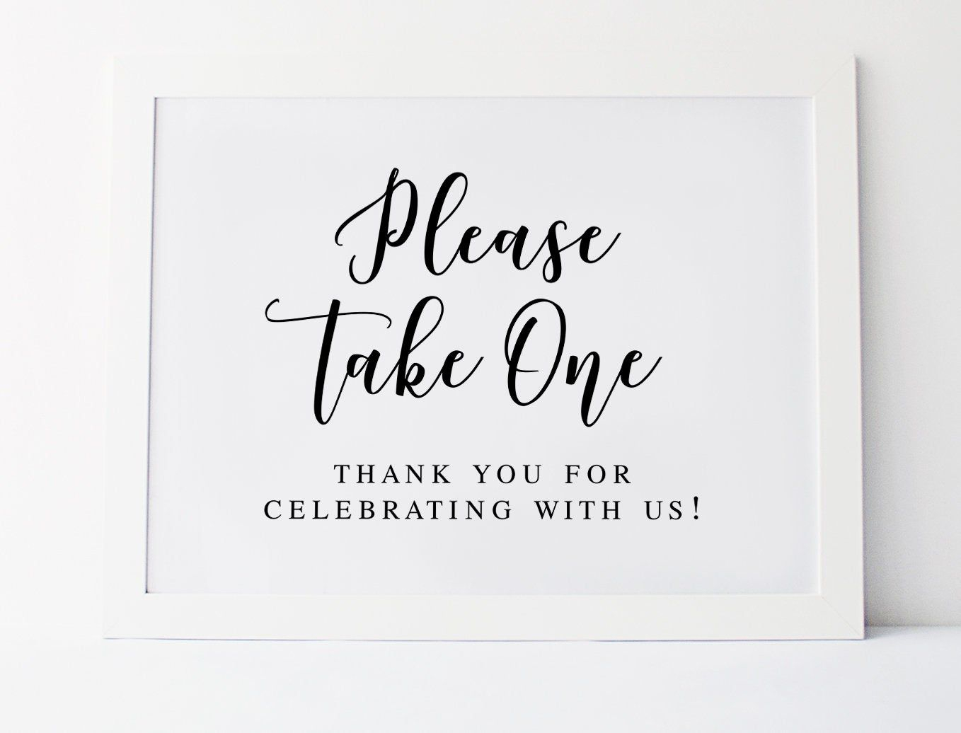 Please Take One Sign Wedding Signs Wedding Favor Sign Etsy Wedding 