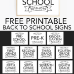 Printable Back To School Signs Print Our Free First Day Of School Signs