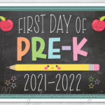 PRINTABLE First Day Of Pre K 2021 2022 Photo Sign Instant Etsy