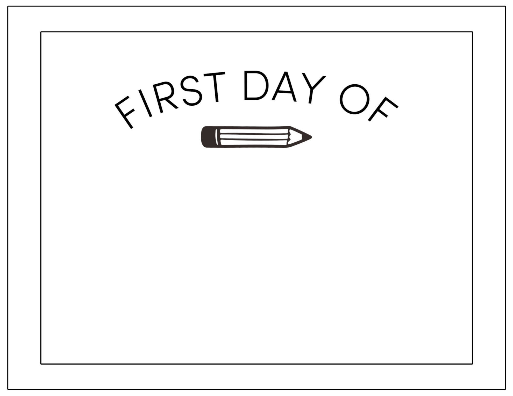 Printable First Day Of School Signs Paper Trail Design