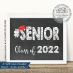 PRINTABLE Hashtag Senior Class Of 2022 Sign Chalk Red In 2021