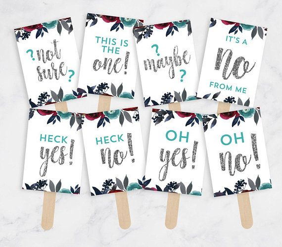 Printable Say Yes To The Dress Signs Wedding Dress Shopping Signs 