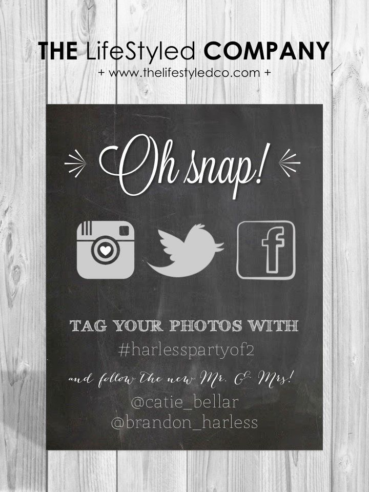 Printable Social Media Wedding Sign By LCODesignandPaperie On Etsy 10