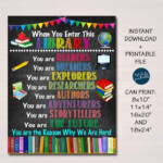 School Library Rules Printable Poster Printable Classroom Posters