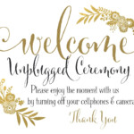 Unplugged Ceremony Sign DIY PRINTABLE Unplugged Wedding Instant