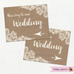 Wedding Directional Arrow Signs This Way To Our Wedding Etsy Our