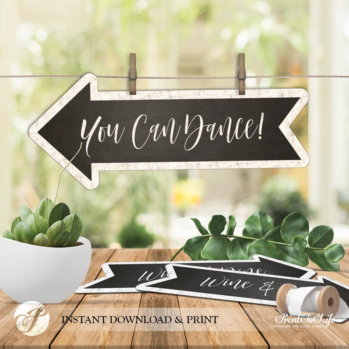 Wedding Directional Arrows 16 Printable Chalkboard Signs Etsy 