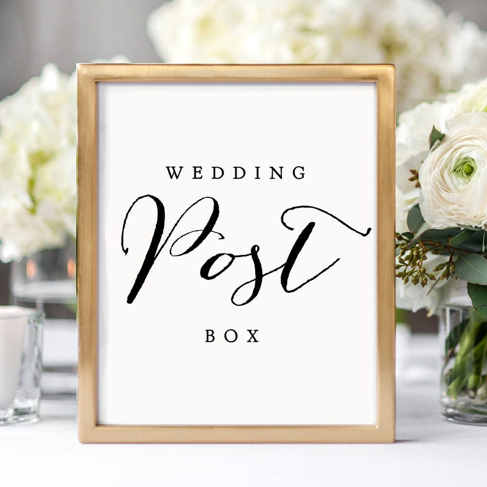 Wedding Post Box Printable Sign 8x10 8 5x11 And A4 Wedding Signs 