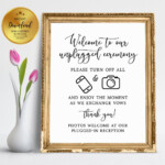 Welcome To Our Unplugged Wedding Sign Unplugged Ceremony Etsy