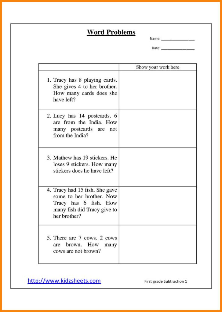 1St Grade Measurement Worksheets Math Worksheet For Kids Math Word 