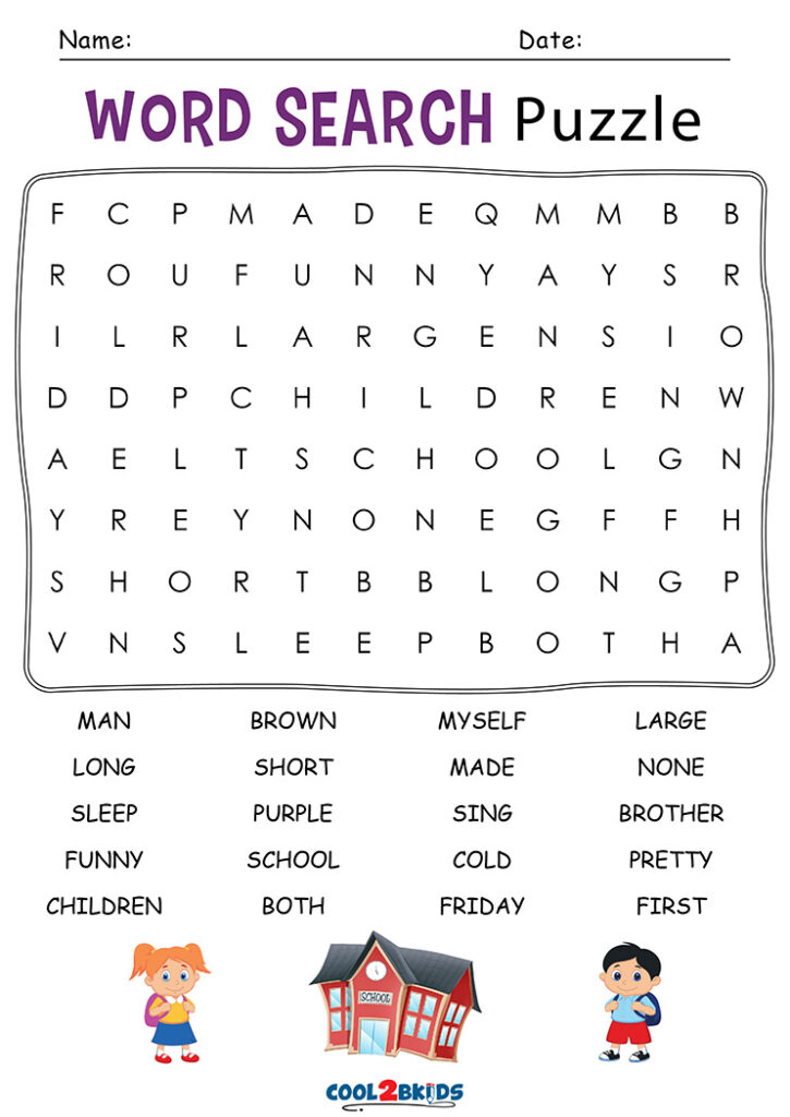 2nd Grade Word Search Cool2bKids