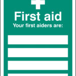 56004 First Aiders Are Space For 4 Adapt a sign 215x310mm 215x310mm