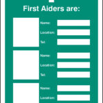 56083 First Aiders Are Space For 3 Adapt a sign 215x310mm 215x310mm