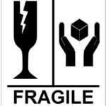 58193 Fragile Handle With Care Self Adhesive Labels 75x100mm 250 Per
