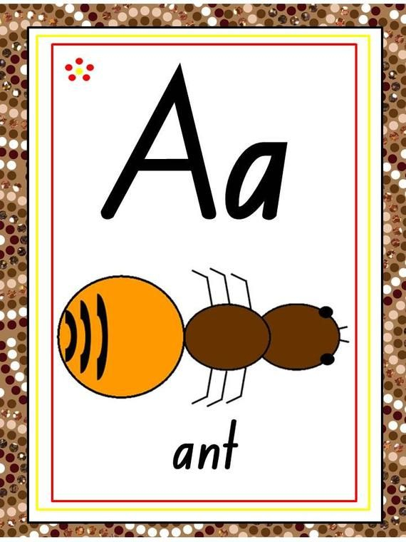 Aboriginal ABC Chart Flash Cards Letter Tracing Etsy Abc Chart 