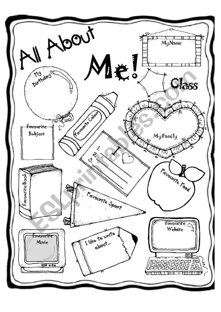 All About Me ESL Worksheet By Waterforelephants In 2020 School 