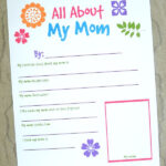 All About My Mom Printable Worksheet For Mother s Day Mom Printable