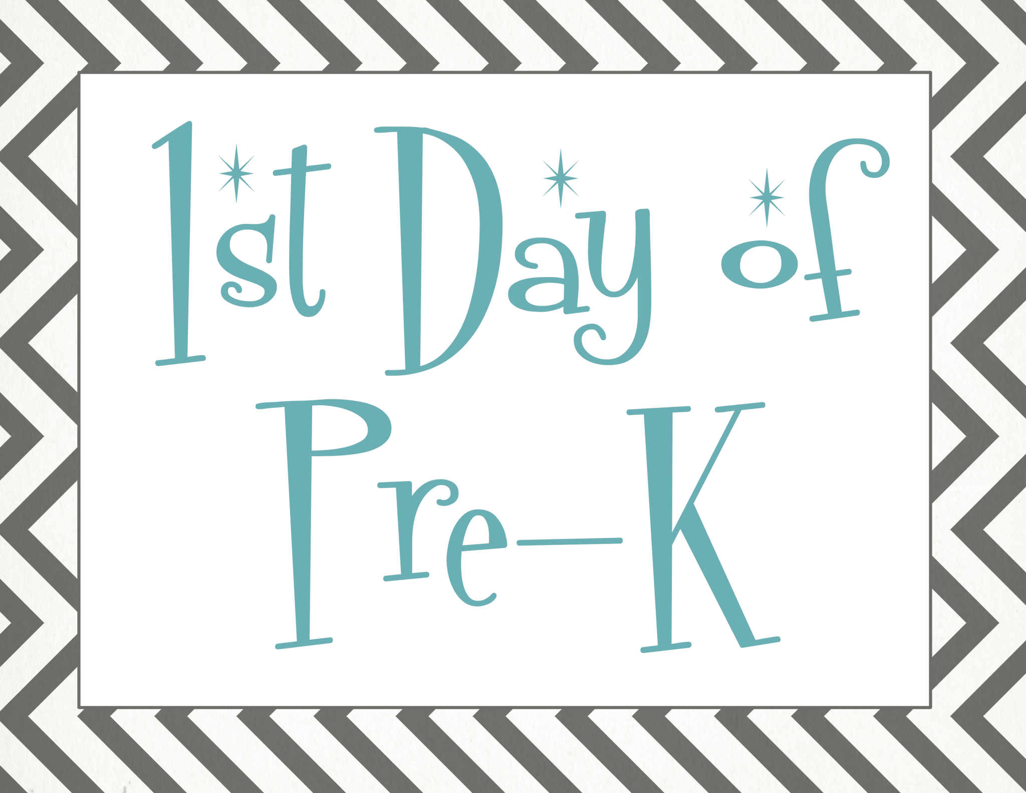 Back To School Free First Day Of School Printables