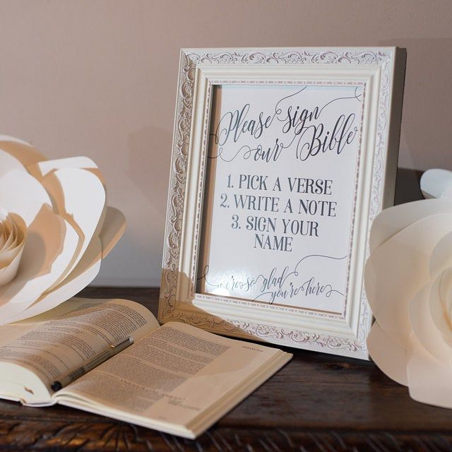 Bible Guest Book Sign Sign Our Bible Sign Highlight Your Etsy 