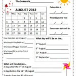 Calendars Monthly Worksheets Teaching Calendar Calendar Worksheets