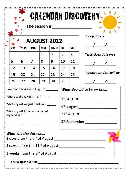 Calendars Monthly Worksheets Teaching Calendar Calendar Worksheets 