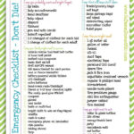 Car Emergency Checklist Printable Don t Die Super useful