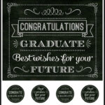 Chalkboard Graduation Party Printable Set Graduation Chalkboard