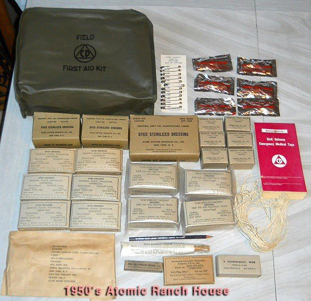 Cold War Atomic Bomb First Aid Kit Cold War Civil Defense Atomic Bomb