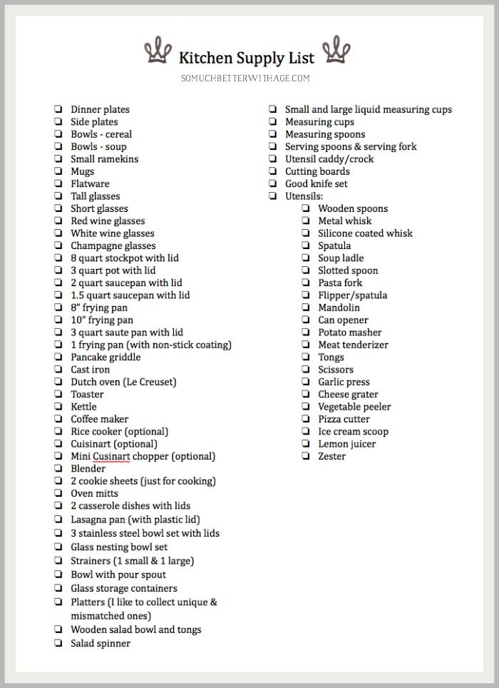 Complete Kitchen Supply List Simple And Pretty Items For Everyday