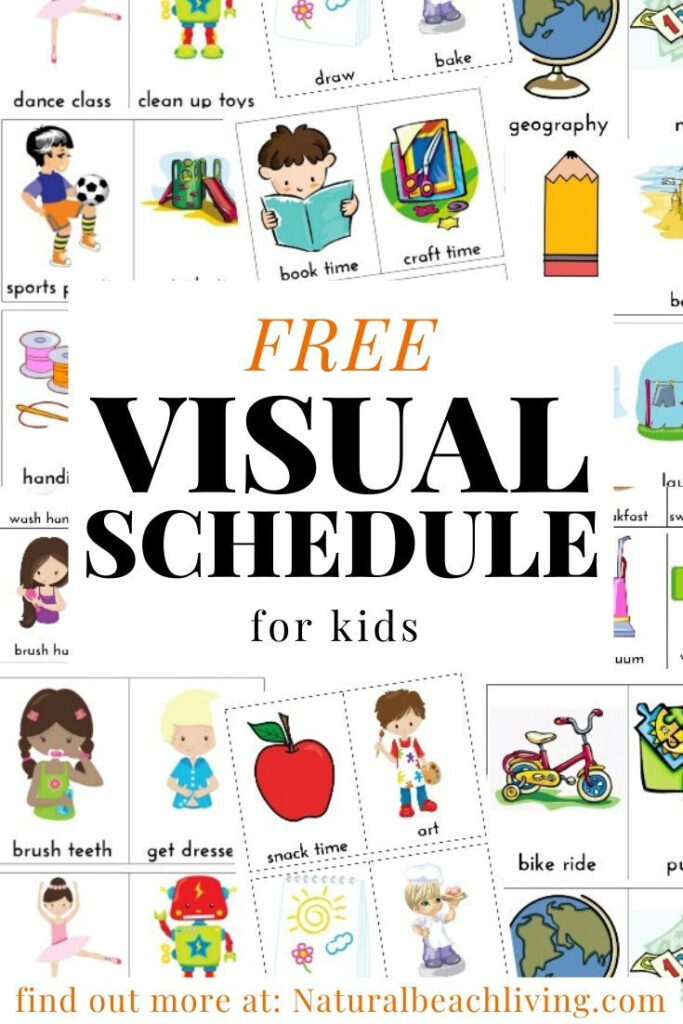 Daily Visual Schedule For Kids Free Printable Natural Beach Living 