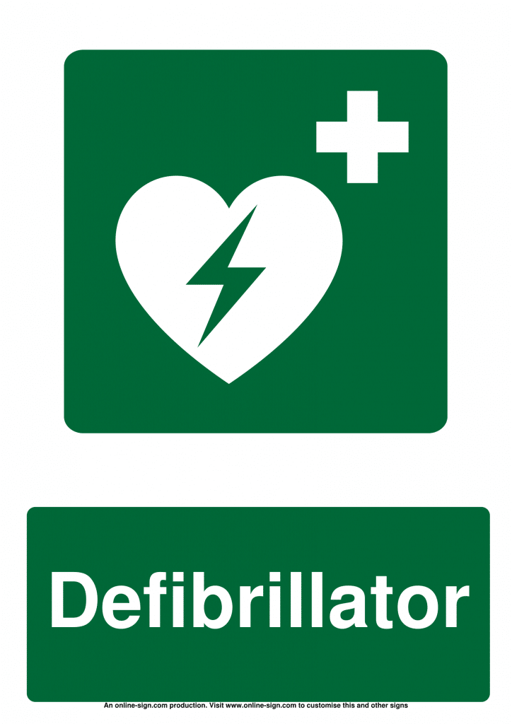Defibrillator Signs Poster Template