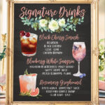 Digital Printable Wedding Bar Menu Sign His And Hers Etsy Wedding