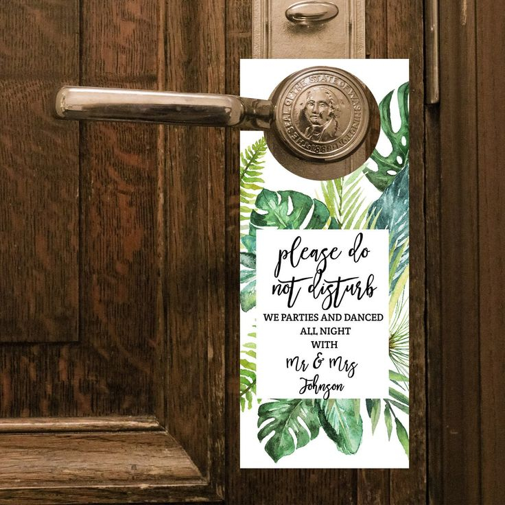 Do Not Disturb Door Hanger Wedding Door Sign Printable Etsy Wedding 