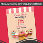 EDITABLE Bake Sale Flyer Printable PTA PTO Flyer School Etsy Bake