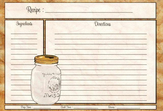 Editable Recipe Card Template Unique Free Editable Recipe Card 