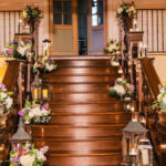 Elegant Georgia Wedding In Shades Of Green MODwedding Stair Decor