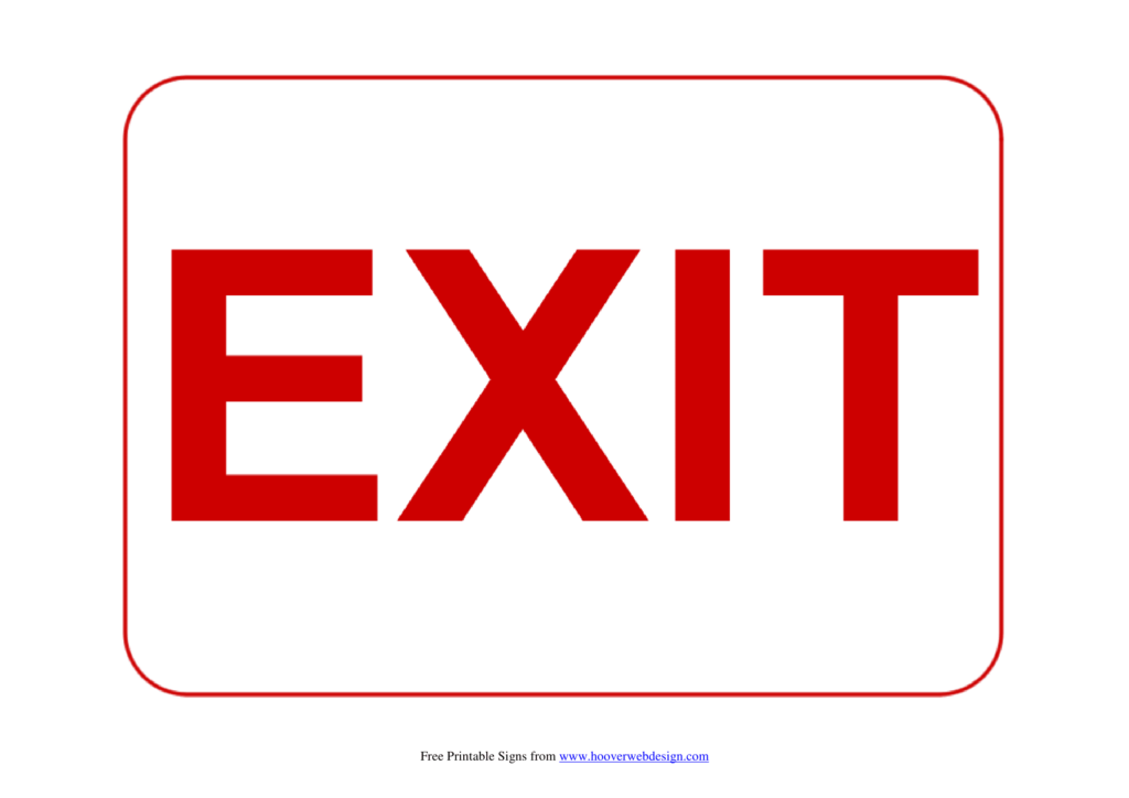 Exit Signs Poster Template