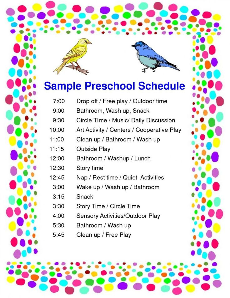 Explore Our Example Of Preschool Classroom Schedule Template Daily 