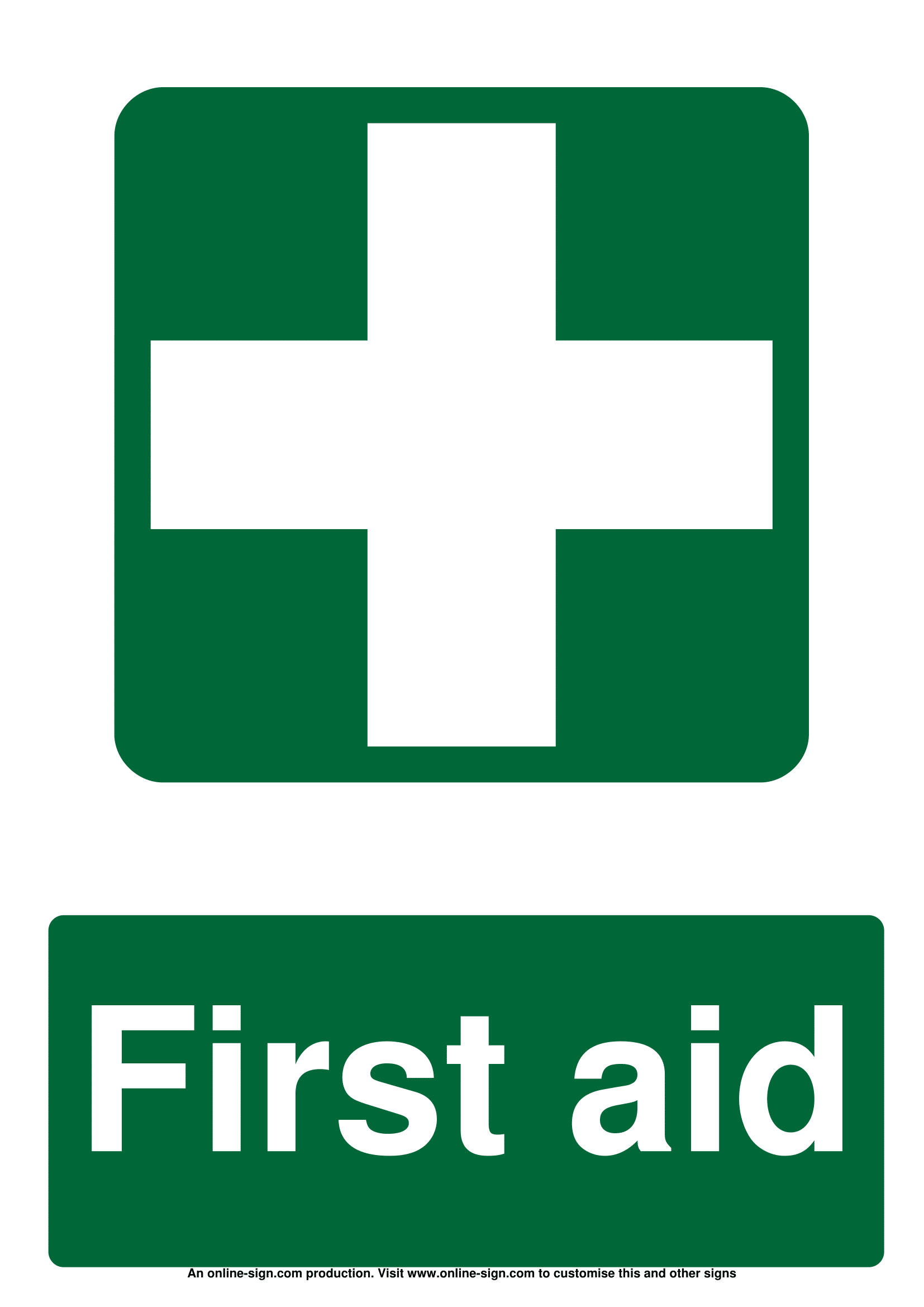 First Aid Kit Signs Poster Template