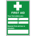 First Aid Your First Aiders Are Notice Material Options First Aid