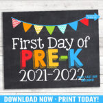 First And Last Day Of Pre K 2021 2022 School Photo Prop Etsy