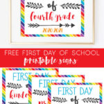 First Day Of School Signs For 2020 2021 Colorful Version Burlap And