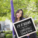 First Day Of Senior Year Sign Printable First Day Sign Back Etsy