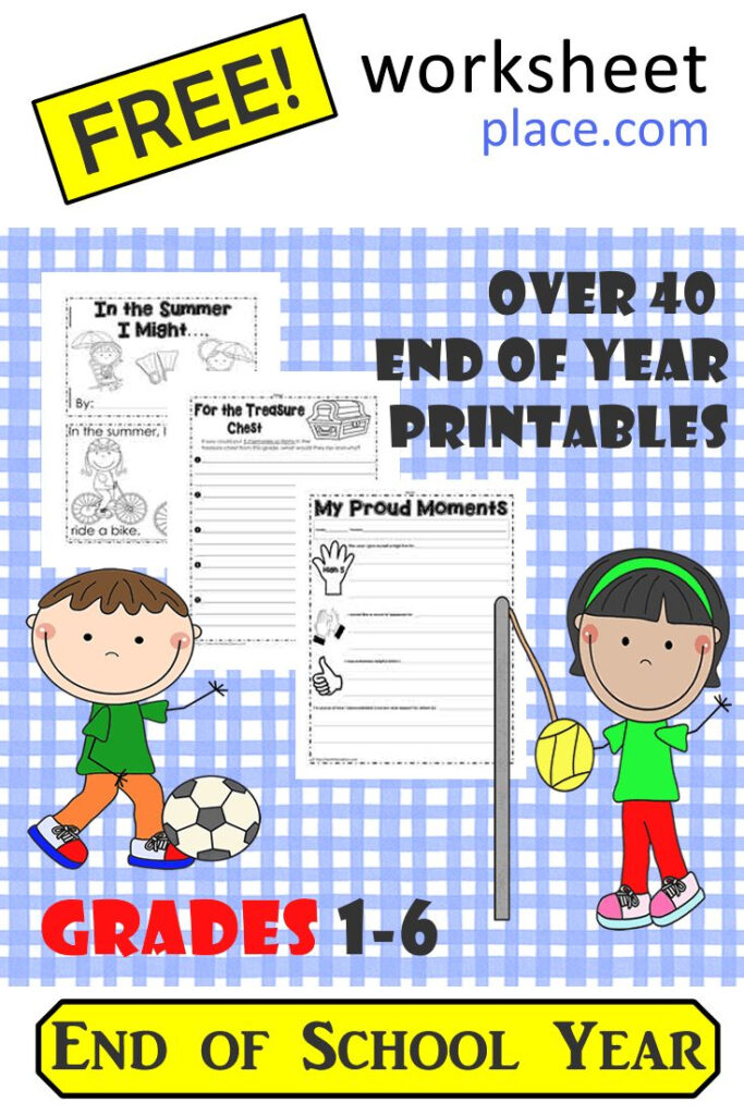 Free End Of School Printables And Worksheets For First To 6th Grades 