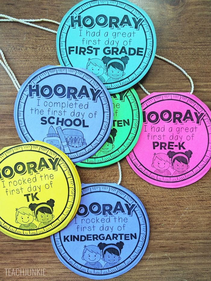 FREE First Day Of School Necklaces Editable Kindergarten First Day