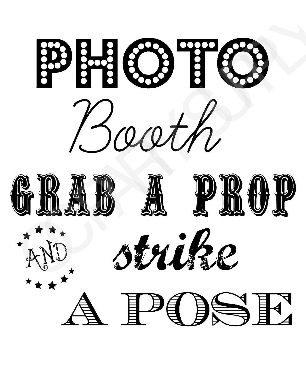 FREE Photo Booth Sign Printable Photo Booth Props Free Photo Booth 