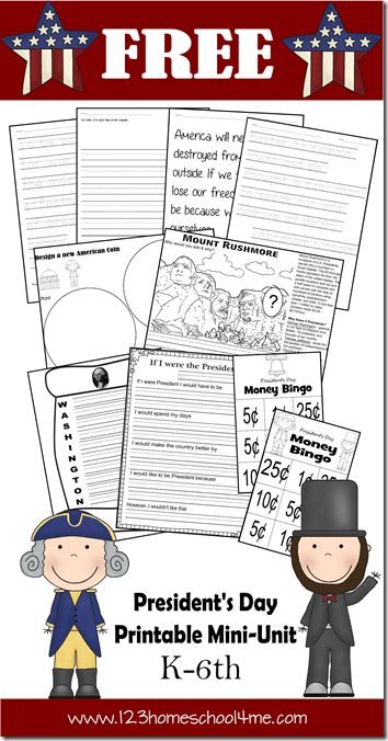 Free Presidents Day Printable Mini Unit Study Free Homeschool Deals