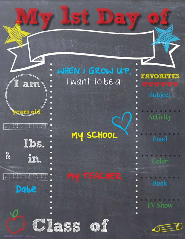 Free Printable Back to School Chalkboard Milestone Sign First Day And