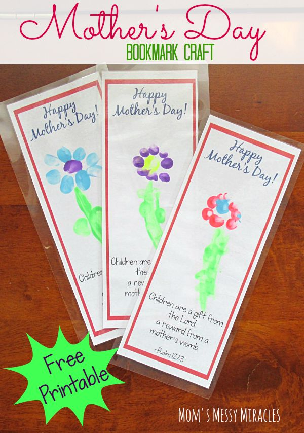 Free Printable Bookmark Craft For Mother s Day Mother s Day Projects 